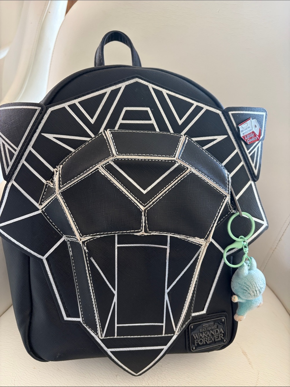 Wakanda Forever Black Geometric Panther Men’s Backpack